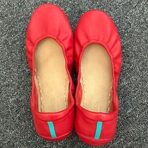 Red Tieks Ballet Flats